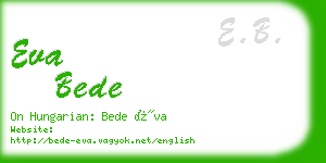 eva bede business card